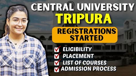 Central University of TRIPURA Registrations Start 🤔| Courses/Eligibility/Placements/Ranking ...