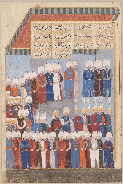 Accession of Sultan Selim II in Belgrade from Shahnama-i Selim Khan ...