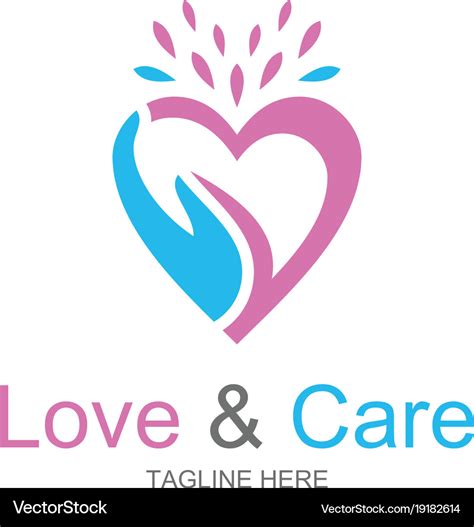 Love and care logo Royalty Free Vector Image - VectorStock