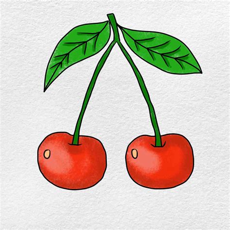 Cherry Drawing For Kids