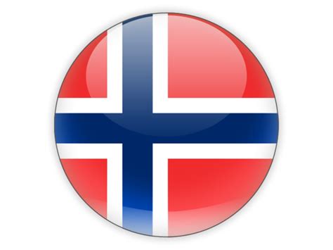 Round icon. Illustration of flag of Norway