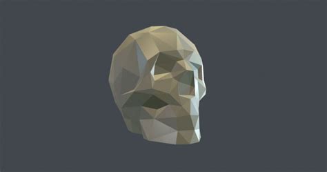 Low Poly Skull 3D Model - 3DHunt.co