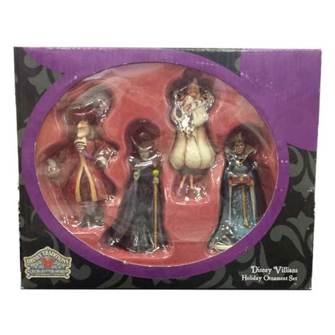 Your WDW Store - Disney Ornament Set - Jim Shore Disney Villains Holiday Ornament Set