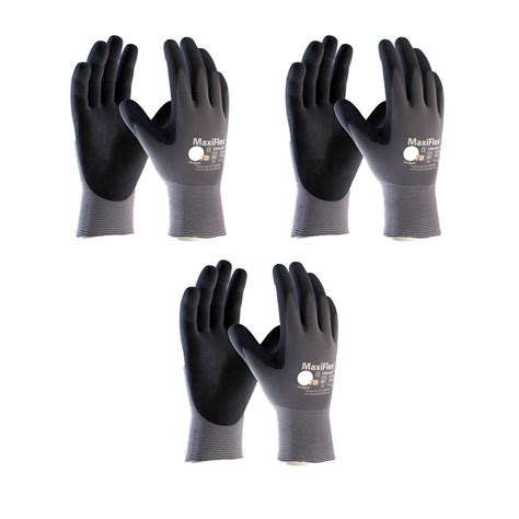 Maxiflex 34-874 Ultimate Nitrile Grip Work Gloves, Large, 3 Pair | Sports Hard Hats