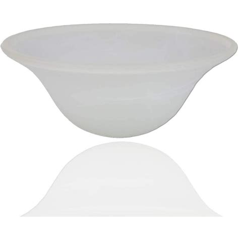 LIGHTACCENTS Floor Lamp Shade Globe Replacement - White Alabaster Swirl Glass Bowl Shade ...