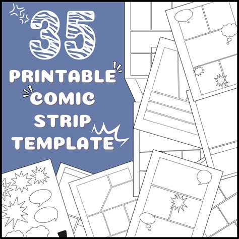 Comic Strip Template - Blank Comic Book Paper for Classroom Activities ...