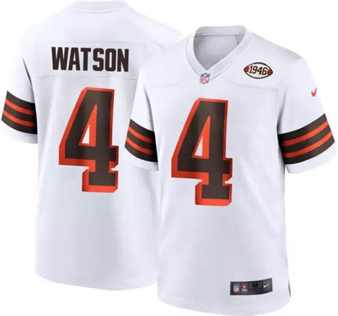 Nike Men's Cleveland Browns Deshaun Watson #4 Alternate White Game ...