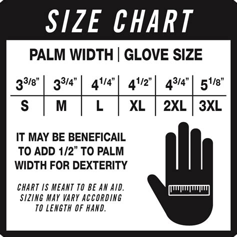 Nitrile Glove Size Chart - Images Gloves and Descriptions Nightuplife.Com