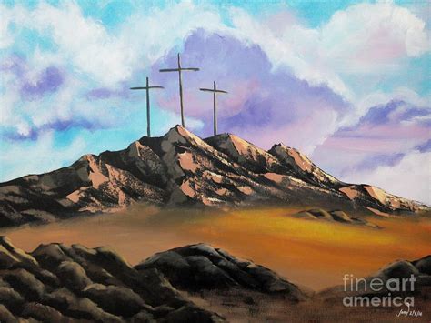 At Calvary Painting by Jennilyn Villamer Vibar - Fine Art America