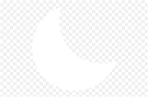 White Moon 4 Icon - Crescent Moon White Transparent Emoji,Crescent Moon Emoticon - free ...