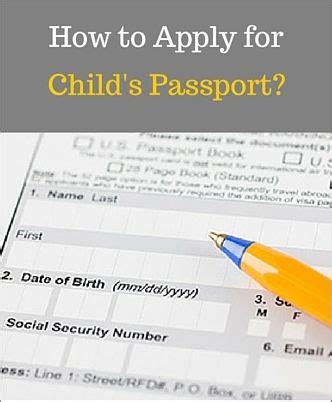 Passport Application Form Child - New Form