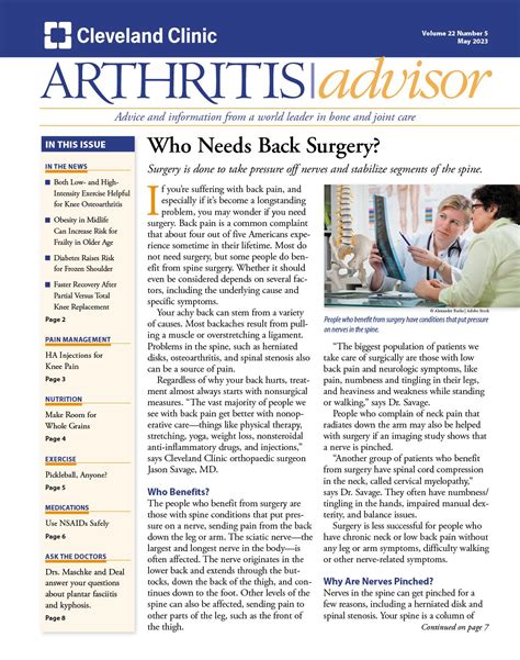 Download The Full May 2023 Issue PDF - Arthritis Advisor