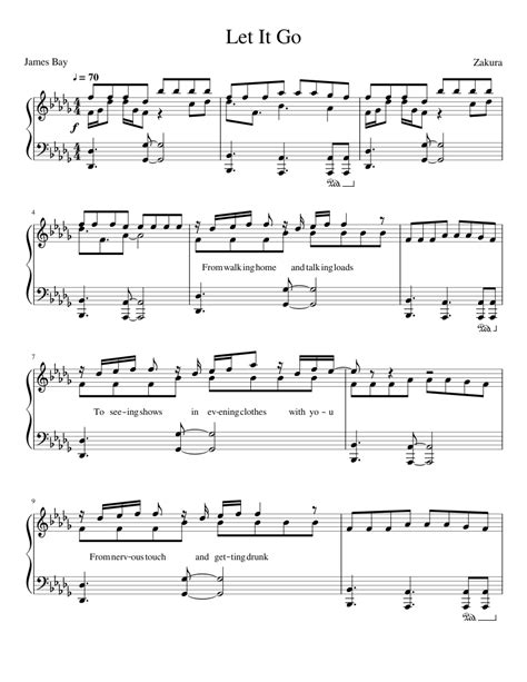 James Bay - Let It Go Sheet music for Piano (Solo) | Musescore.com