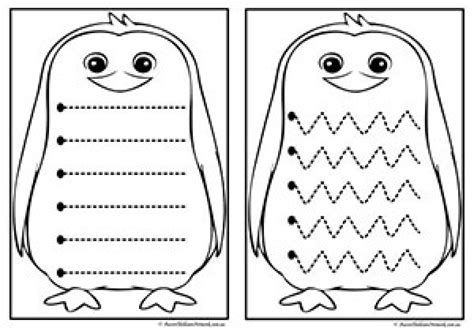 Penguin Tracing Lines - Aussie Childcare Network