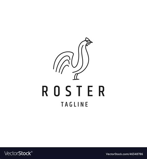 Roster logo Royalty Free Vector Image - VectorStock