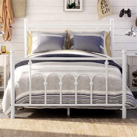 VASAGLE Full Size Metal Bed Frame with Headboard, Footboard, No Box ...