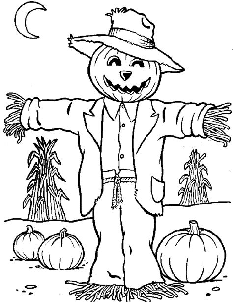 Free Printable Scarecrow Coloring Pages For Kids | Fall coloring pages ...