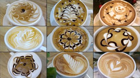 9 different latte art designs - Coffee Daily Tips