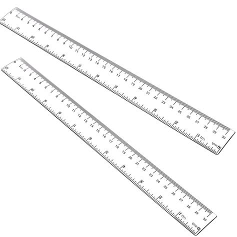 Buy Plastic Ruler, Straight Ruler, 2PCS Clear Acrylic Ruler, 12 Inch Rulers with Centimeters and ...