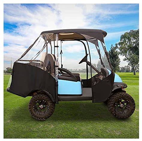 10L0L 4 Passenger Golf Cart Enclosures for Club Car Precedent with Security Side Mirror Openings ...