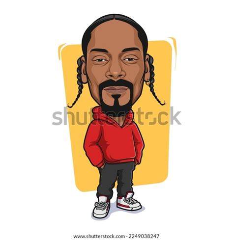 Snoop Vector Cartoon Caricature Wearing Red Stock Vector (Royalty Free) 2249038247 | Shutterstock