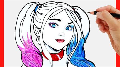 Cartoon Harley Quinn Drawing Easy - Miinullekko