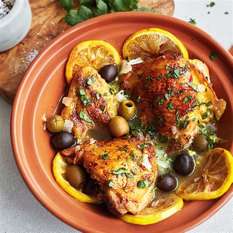 Chicken and Preserved Lemon Tagine with Olives Recipe | Sur La Table