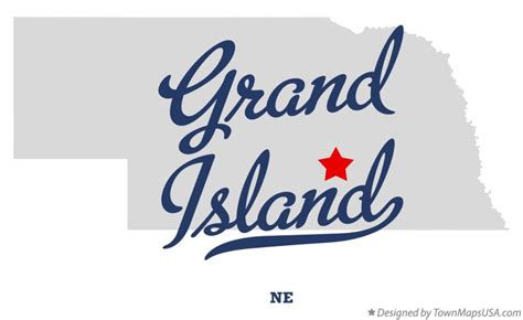 Map of Grand Island, NE, Nebraska