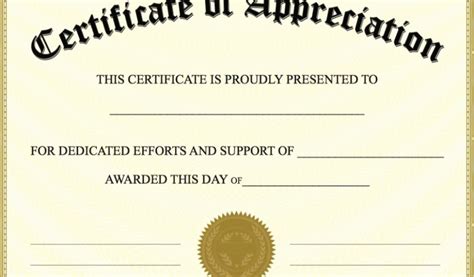 Military Certificate of Appreciation Template