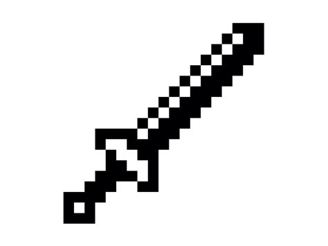 Pixel Sword SVG Retro 8 Bit Pixelated Video Game Sword Weapon Printable Clip Art Cut File ...