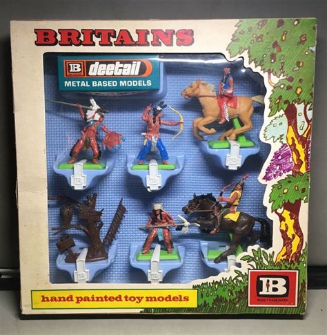 Vintage MINT BOXED BRITAINS 7546 INDIANS PLASTIC TOY FIGURE SET 1970s Cowboys | eBay | Toys ...