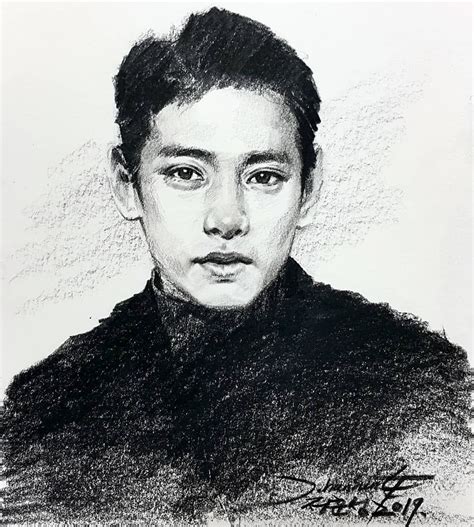 연필 인물화 / 8B pencil drawing. | Black and white portraits, Drawings, Portrait