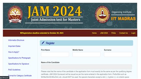 IIT JAM 2024 Registration Last Date, Apply At jam.iitm.ac.in, Check Eligibility Criteria and ...