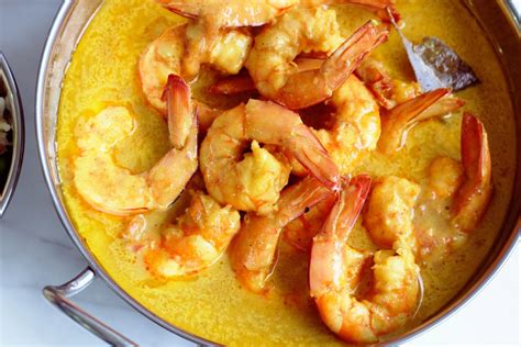 Prawn with Cream Curry Sauce : Recipe and best photos