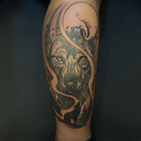 Abstract wolf tattoo by Mukesh Tupkar - Best Tattoo Artist in Goa