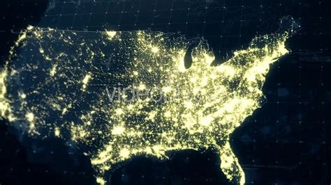 USA Map Night at Light HD Fast Download 19227267 Videohive Motion Graphics