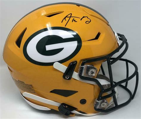 Aaron Rodgers Signed Green Bay Packers Full-Size Authentic On-Field SpeedFlex Helmet (Fanatics ...