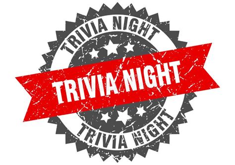 Trivia Night Stamp. Trivia Night Grunge Round Sign Stock Vector ...