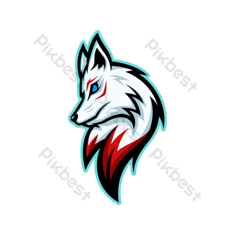 White Fox Mascot Logo Vector Illustration Design-animals Esport PNG Images | AI Free Download ...