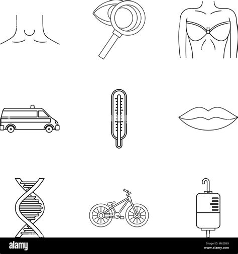 Humane icons set, outline style Stock Vector Image & Art - Alamy