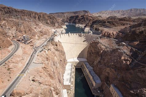 The Hoover Dam and Lake Mead - Stock Image - C024/5448 - Science Photo ...