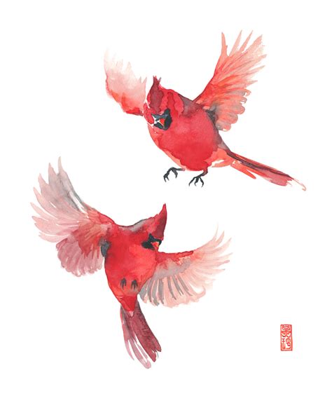 Flying Cardinal Drawing at GetDrawings | Free download