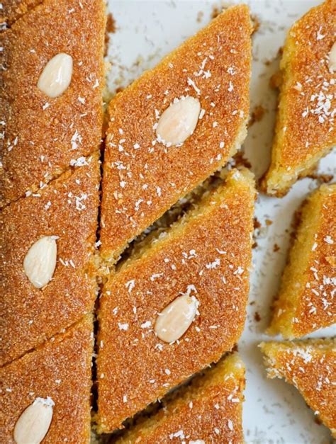 Arabic Basbousa Cake with Coconut – Cookin' with Mima