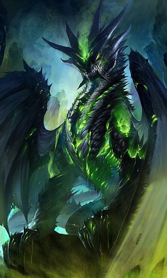 Green fire dragon, dark, HD mobile wallpaper | Dragon artwork fantasy, Mythical creatures art ...