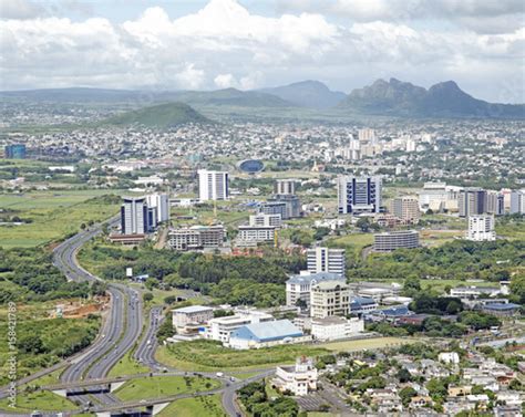 Aerial view of Ebene cyber city Mauritius Stock Photo | Adobe Stock