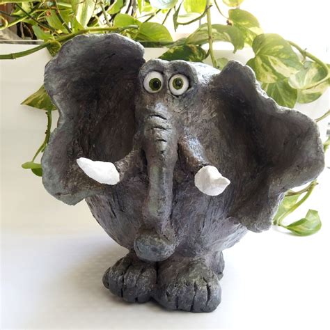 Paper Mache Animal Paper Clay Sculpturehand Sculpted - Etsy