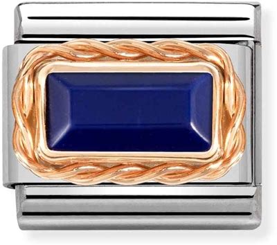 Nomination Blue Lapis Baguette Stone Charm Argento.com