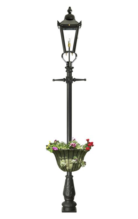 Victorian Garden Lamp Post With Circular Planter