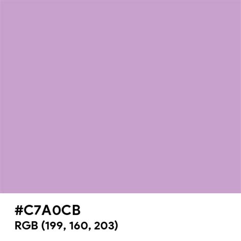 Lavender CMYK color hex code is #C7A0CB