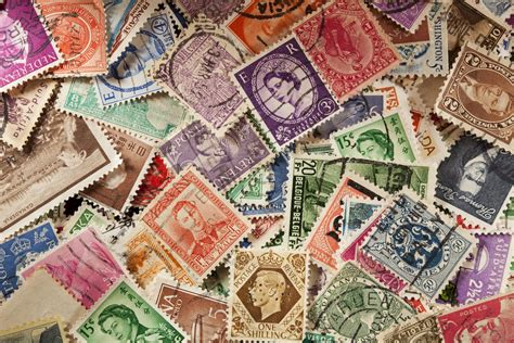 Colorful Vintage Used Postage Stamps - League of California Community ...